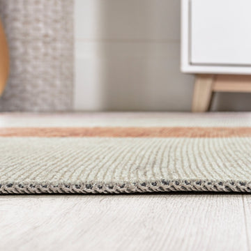 Raita Modern Distressed Stripe Machine-washable Area Rug